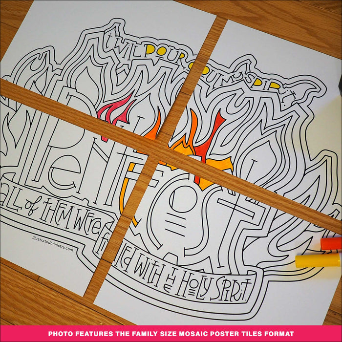 Pentecost Coloring Page & Poster