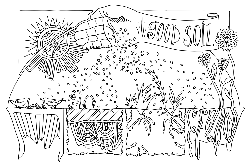 An Illustrated Earth Curriculum Coloring Page