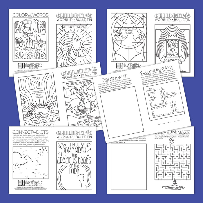 Illustrated Worship Children's Bulletins: Winter 2025–2026 (Year A)