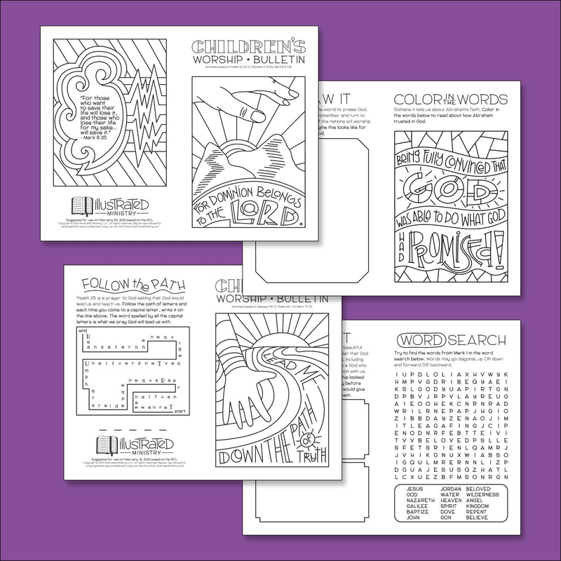 Illustrated Worship Children's Bulletins: Spring 2024