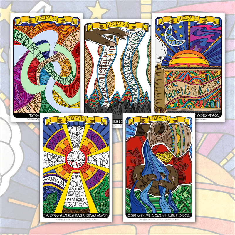 Psalms Coloring Posters