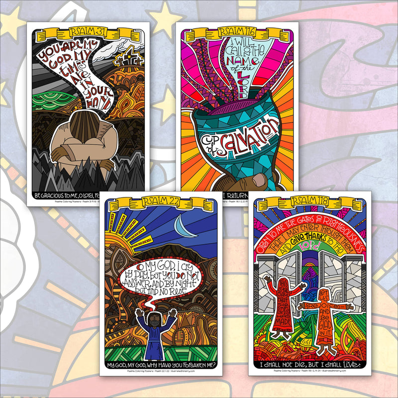 Psalms Coloring Posters