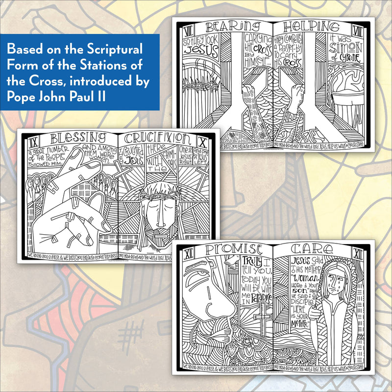 Stations of the Cross Coloring Posters