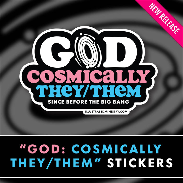 "God: Cosmically They/Them" Stickers