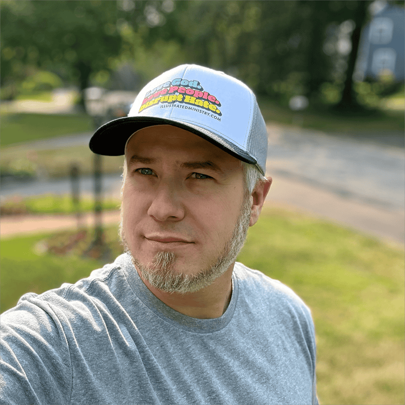 "Love God. Love People. Disrupt Hate." Trucker Hat