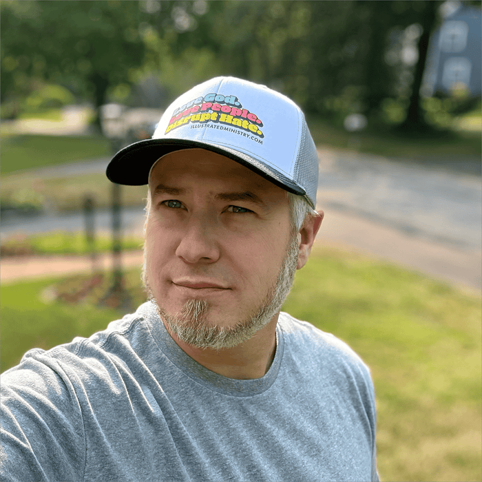 "Love God. Love People. Disrupt Hate." Trucker Hat
