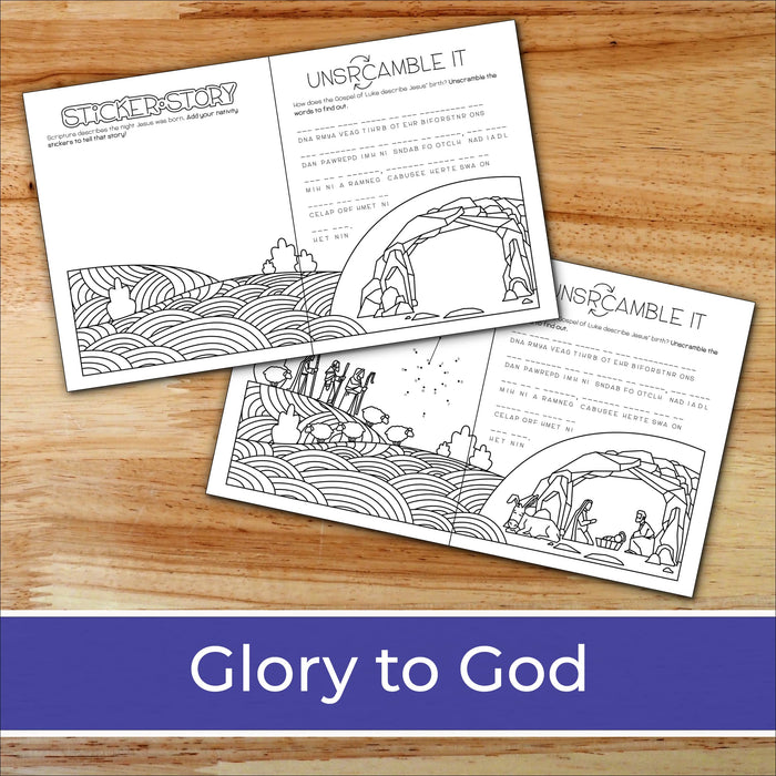 Illustrated Christmas Children's Worship Bulletin