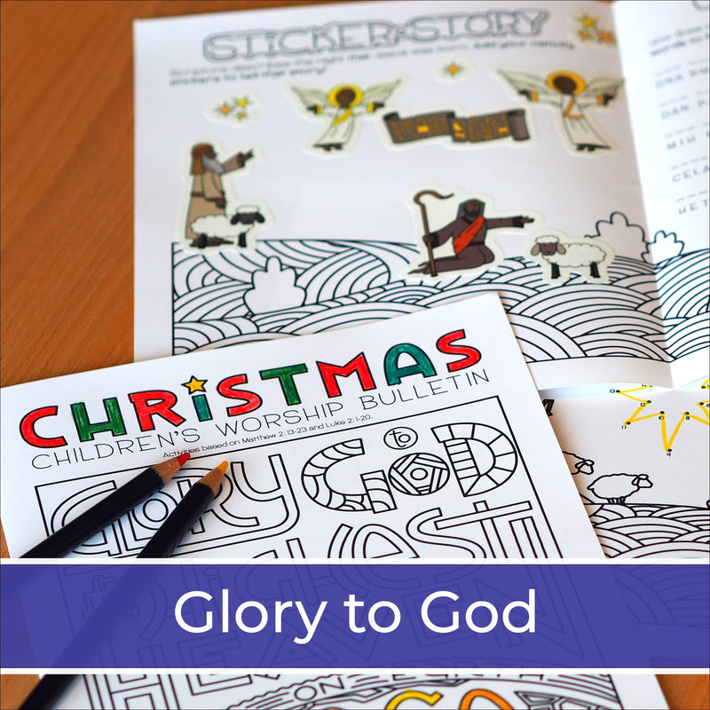Illustrated Christmas Children's Worship Bulletin