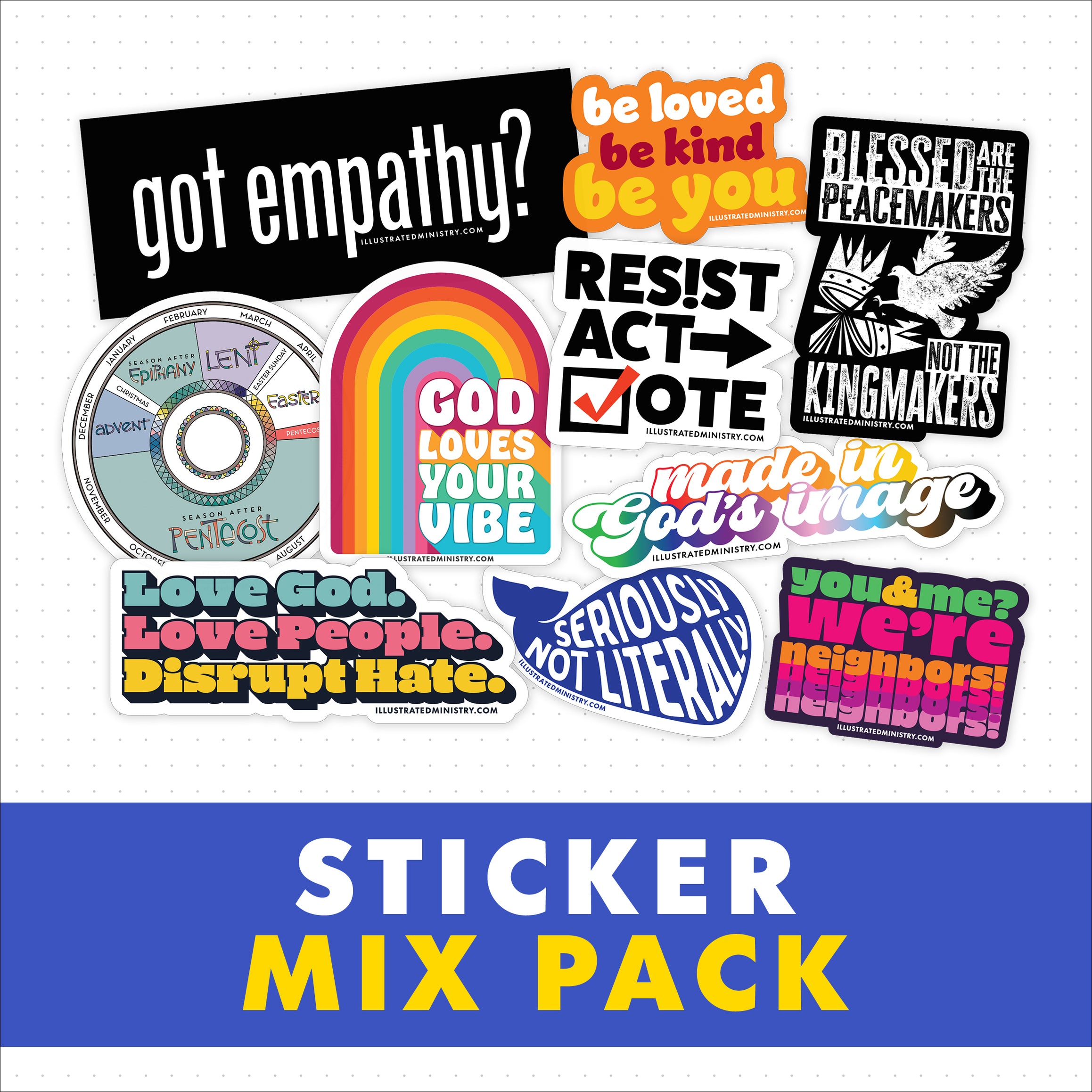 Sticker Mix Pack — Illustrated Ministry