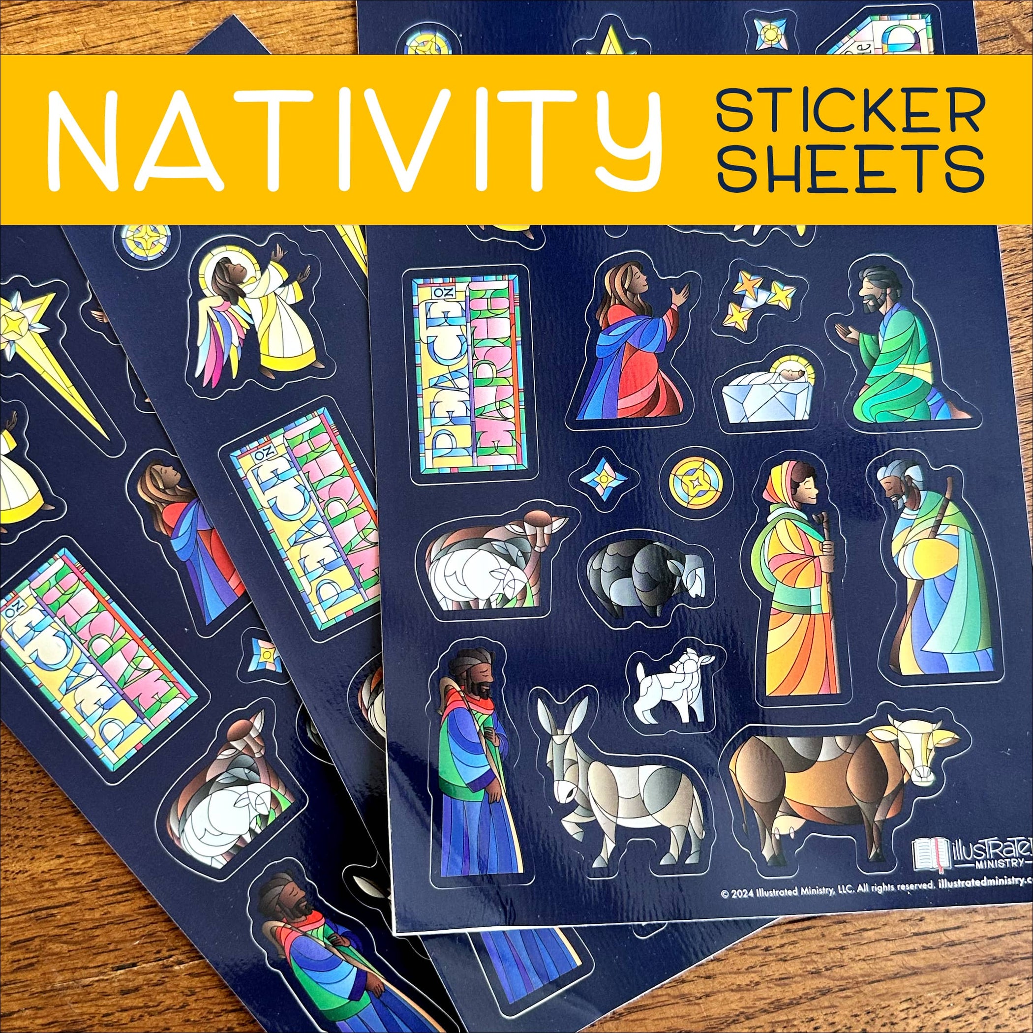 Ativity Sticker Nativity Sticker Sheets — Illustrated Ministry