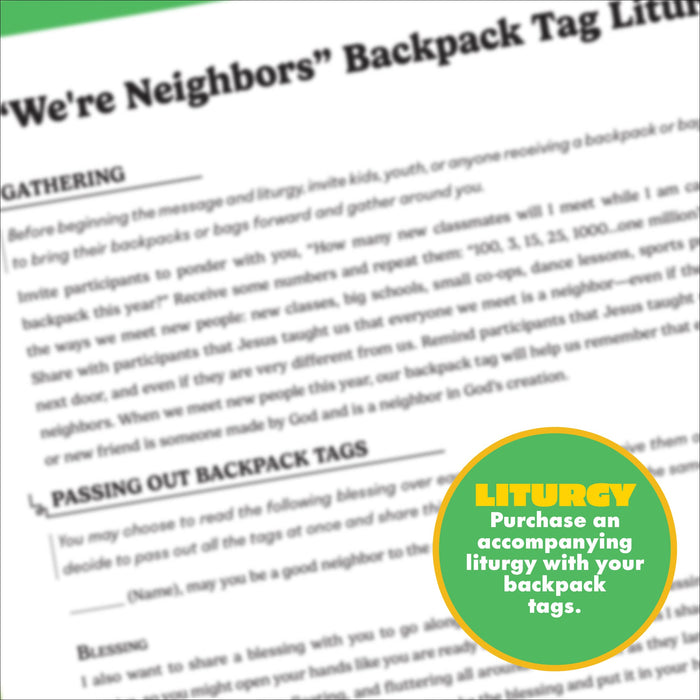 "¿Tú y yo? ¡Somos comunidad!" Backpack Tags