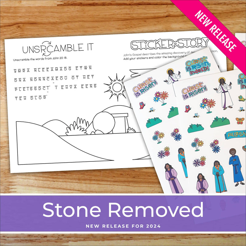 Illustrated Easter Children's Worship Bulletin