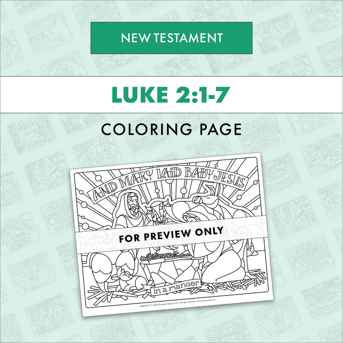 Luke 2:1-7 Coloring Page