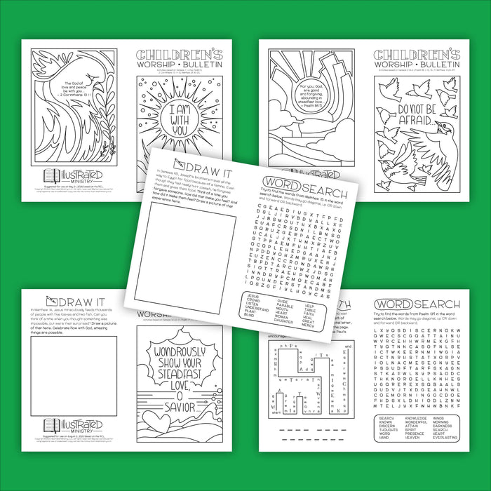 Illustrated Worship Children's Bulletins: Summer 2026 (Year A)