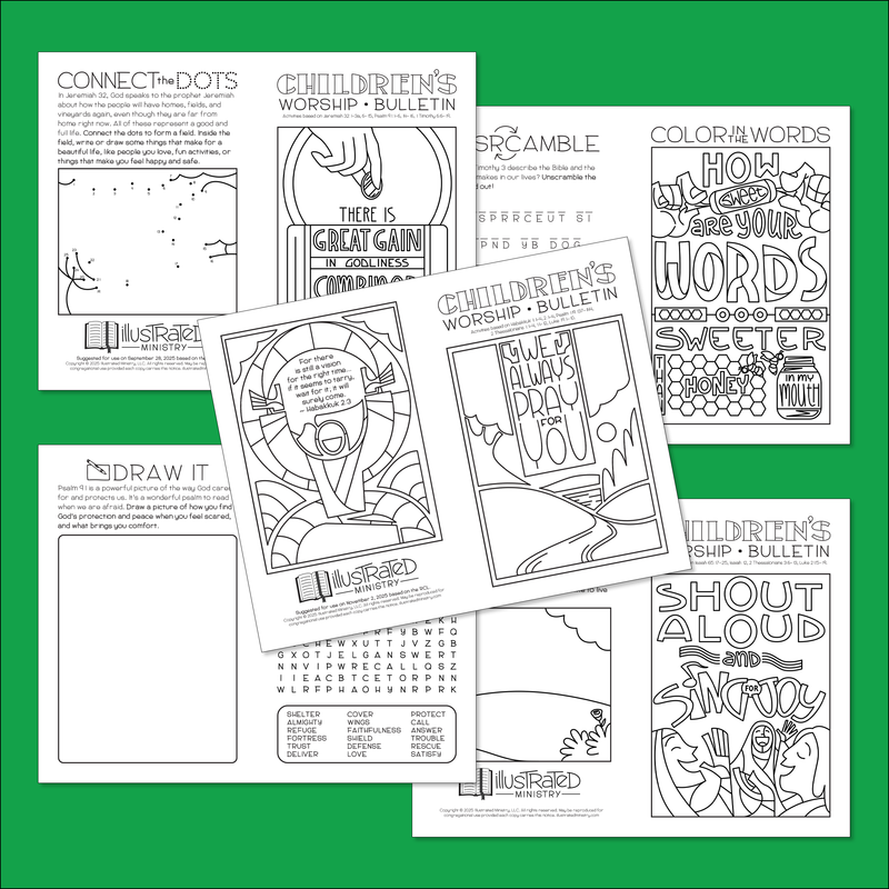 Illustrated Worship Children's Bulletins: Fall 2025