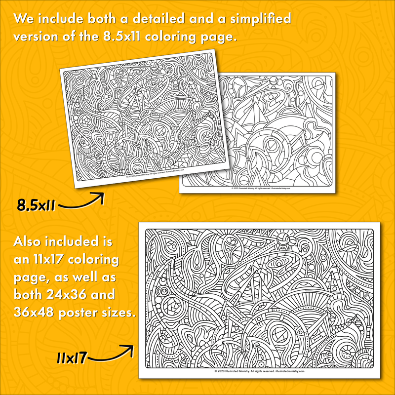 Meditative Coloring Page & Poster