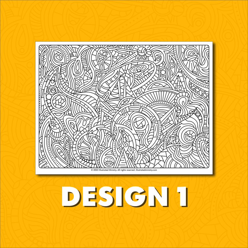 Meditative Coloring Page & Poster