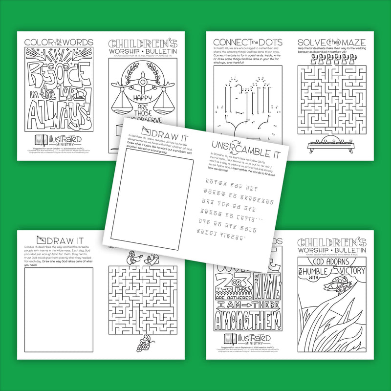 Illustrated Worship Children's Bulletins: Fall 2026 (Year A)