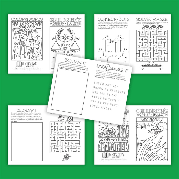 Illustrated Worship Children's Bulletins: Fall 2026 (Year A)