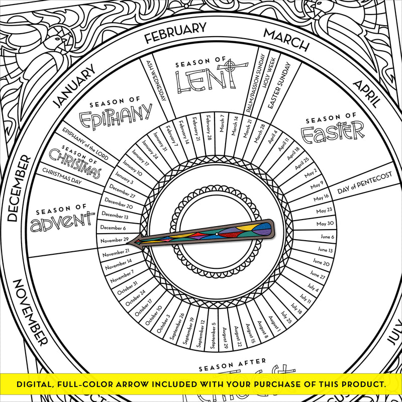 Liturgical Calendar Coloring Page & Poster (2026–2027)
