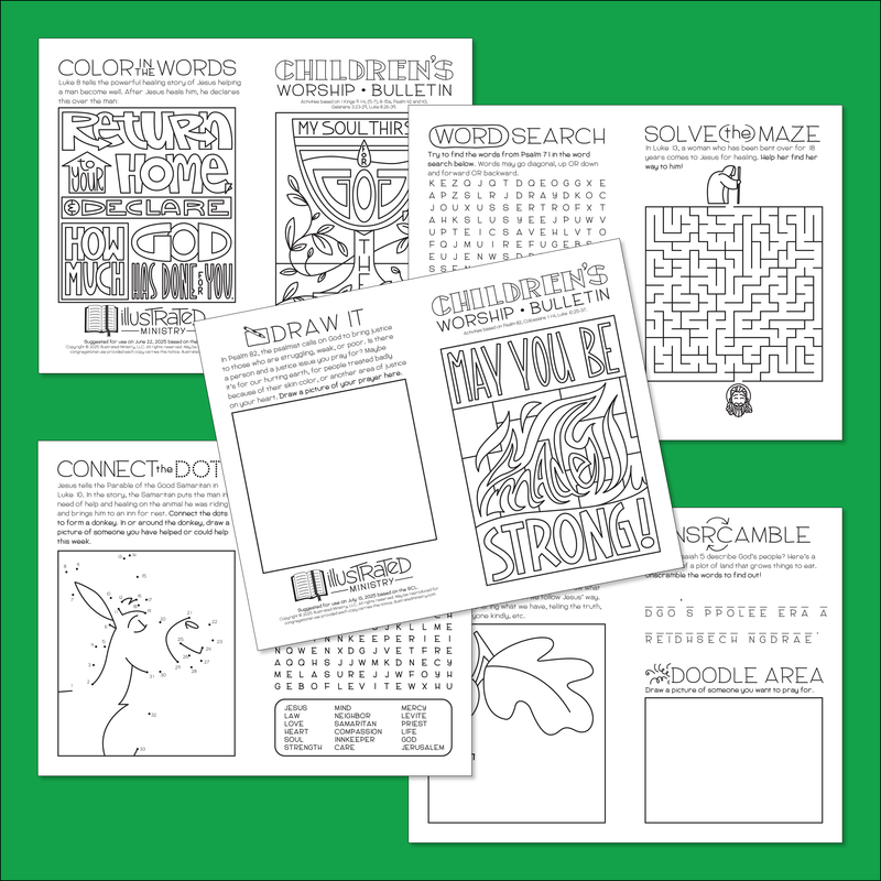 Illustrated Worship Children's Bulletins: Summer 2025