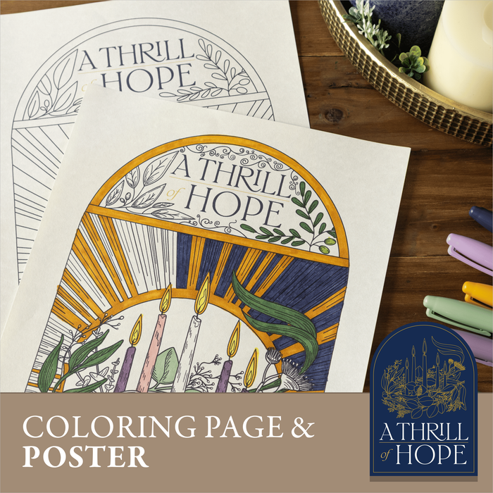 A Thrill of Hope Coloring Page And Poster — main product image