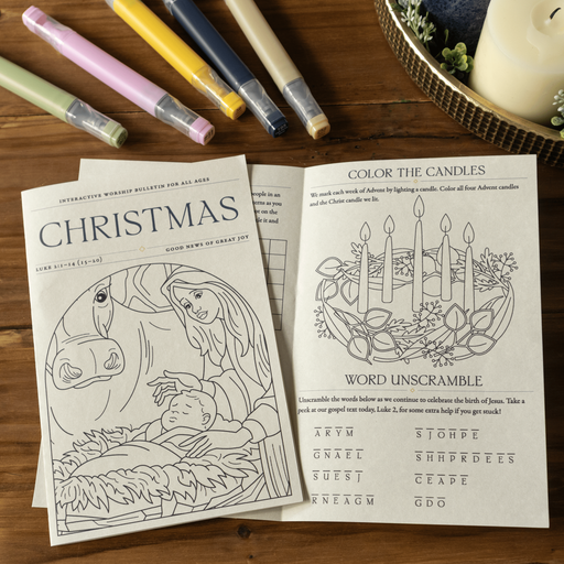 A Thrill of Hope Interactive Worship Bulletins — product photo 2