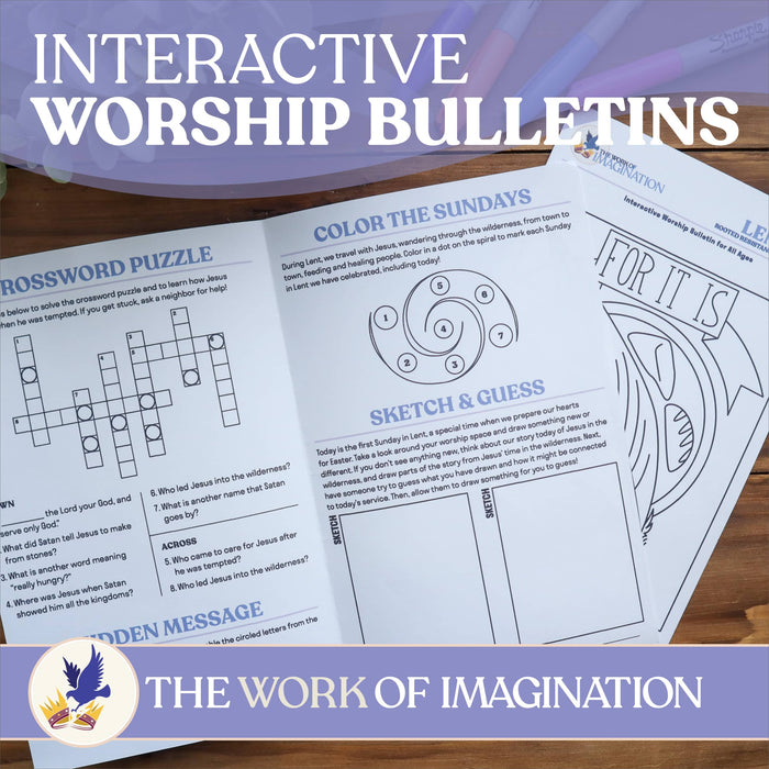 The Work of Imagination Interactive Worship Bulletins