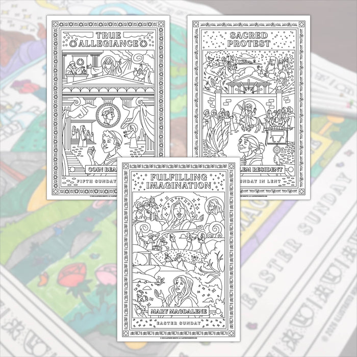 The Work of Imagination Character Coloring Posters