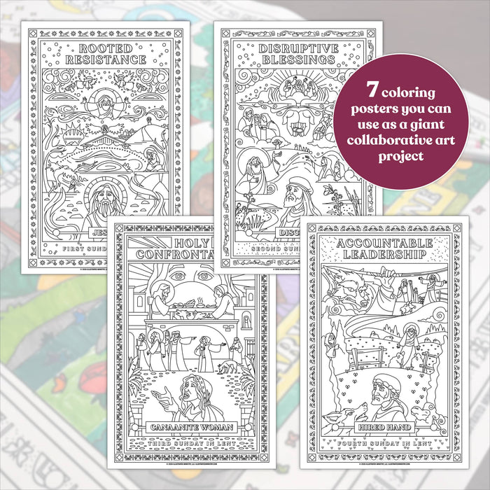 The Work of Imagination Character Coloring Posters