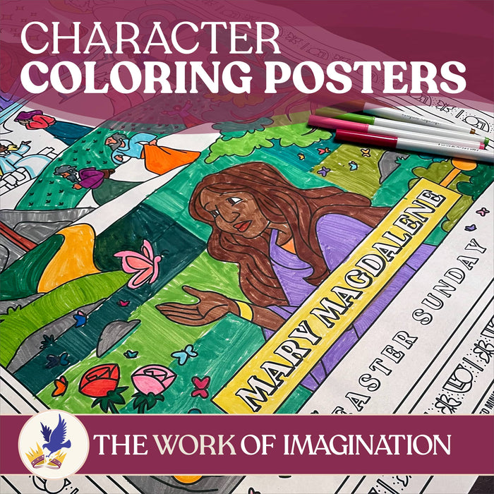 The Work of Imagination Character Coloring Posters