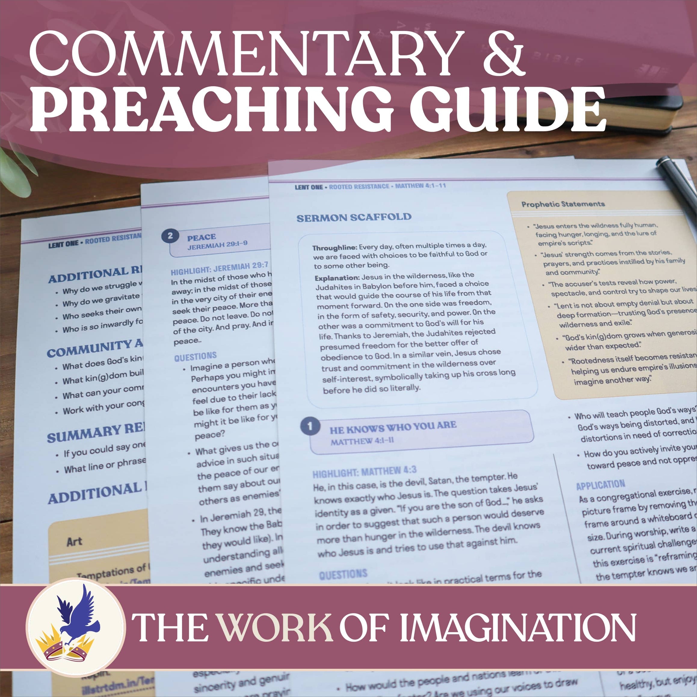 The Work of Imagination Commentary & Preaching Guide — Illustrated Ministry