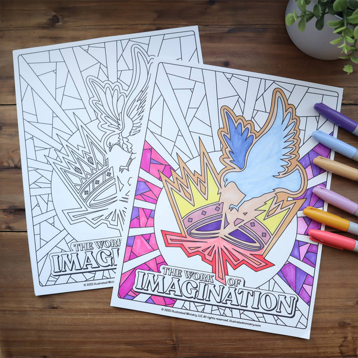 The Work of Imagination Coloring Page & Poster