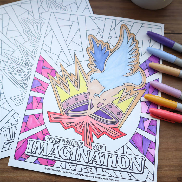The Work of Imagination Coloring Page & Poster