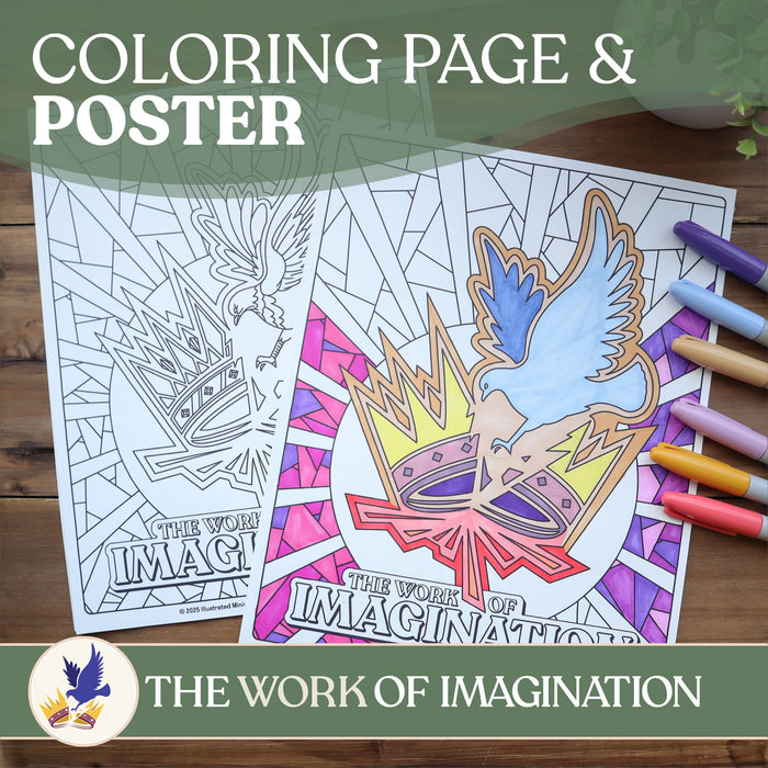 The Work of Imagination Coloring Page & Poster
