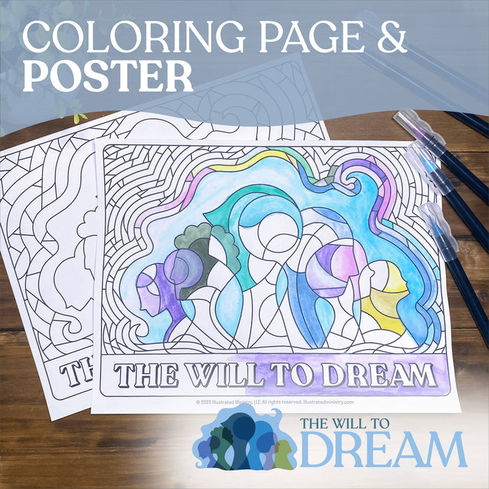 The Will to Dream Coloring Page & Poster