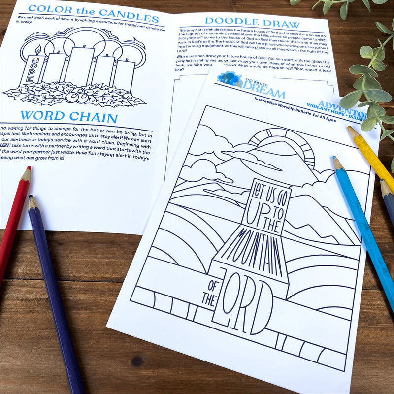 The Will to Dream Interactive Worship Bulletins