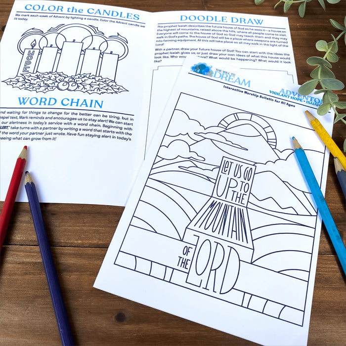 The Will to Dream Interactive Worship Bulletins