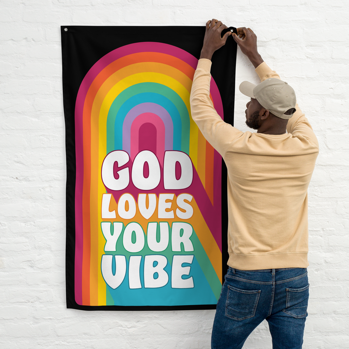 "God Loves Your Vibe" Flag