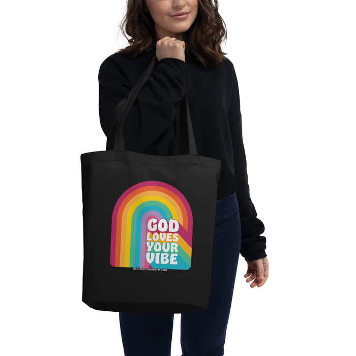 "God Loves Your Vibe" Tote Bag