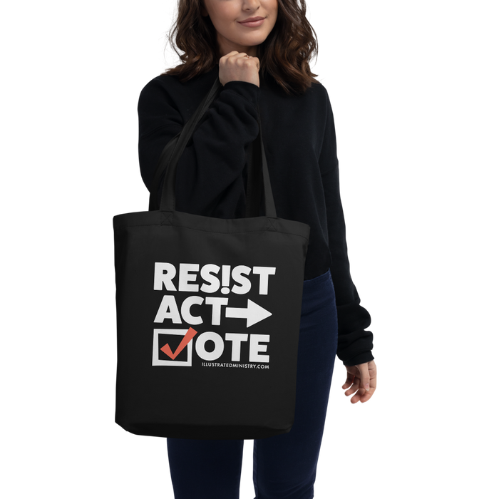"Resist. Act. Vote." Tote Bag