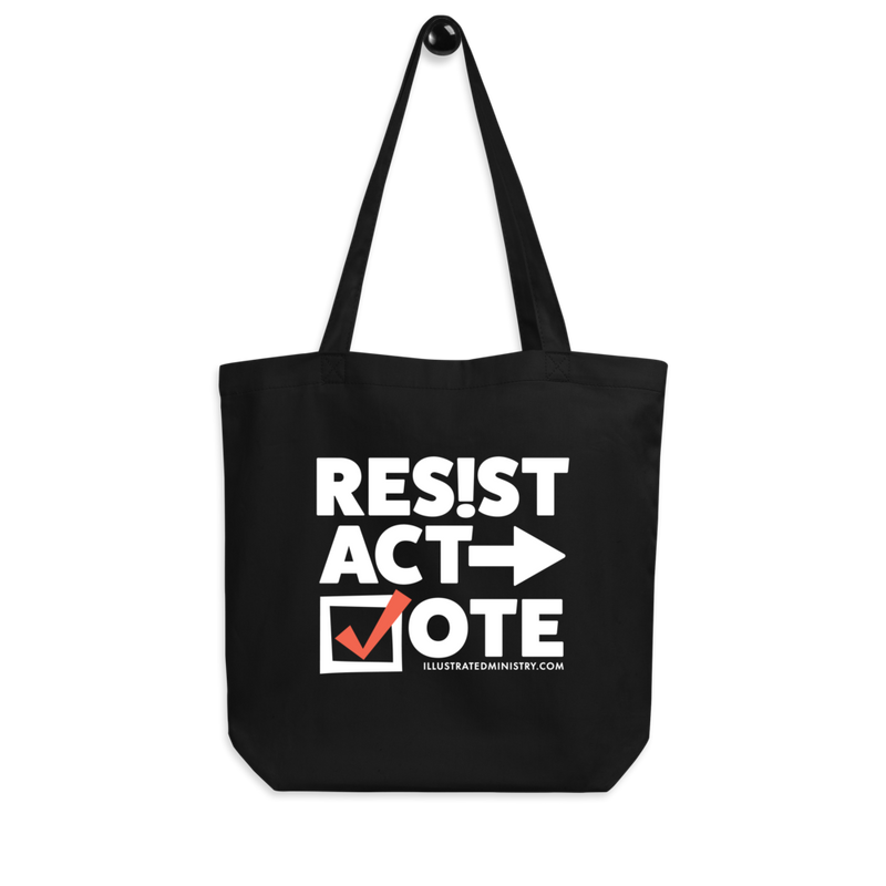 "Resist. Act. Vote." Tote Bag