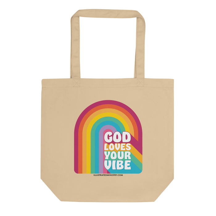 "God Loves Your Vibe" Tote Bag