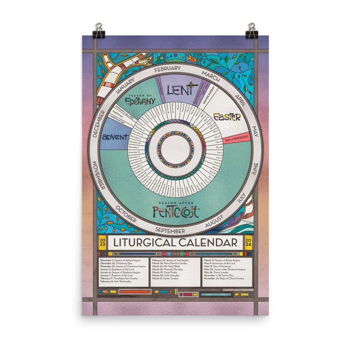 Liturgical Calendar Poster Print (2023–2024) — Illustrated Ministry Liturgical Calendar Poster Print (2023–2024) — Illustrated Ministry