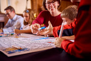 People coloring Advent Journey Coloring Posters