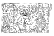 Illustrated Earth Coloring Poster B&W