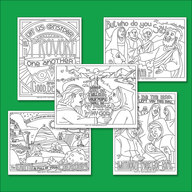 Bible Story Coloring Pages: Fall 2021 (Year B)