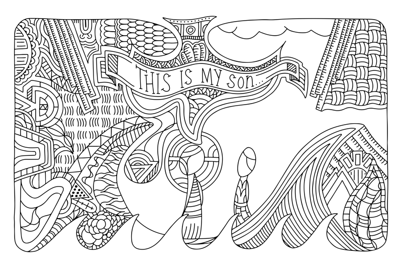 "This is my son" Coloring Poster B&W