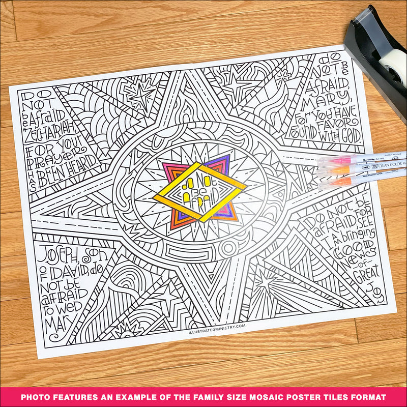 Do Not Be Afraid Coloring Page & Poster