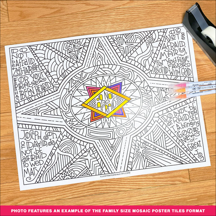 Do Not Be Afraid Coloring Page & Poster
